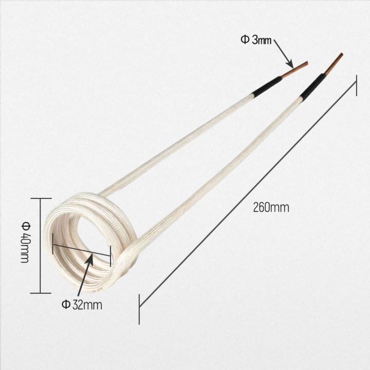 Indukční cívka přímá, délka: 260mm, 32mm