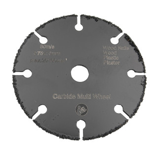 Řezný kotouč na dřevo, plast, sádrokarton, 75mm