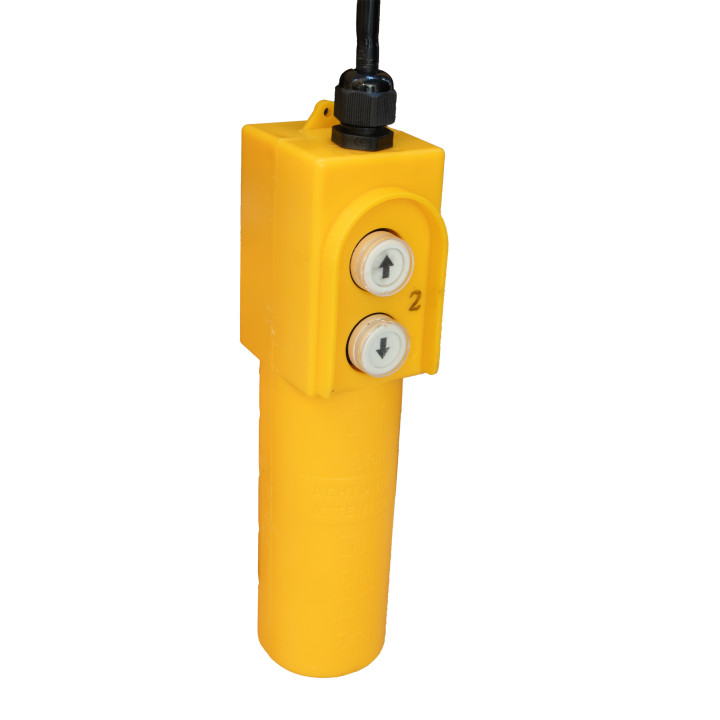 Motorizovaný naviják výfukové hadice s dmychadlem a dálkovým ovládáním, hadice 76 mm x 8 m