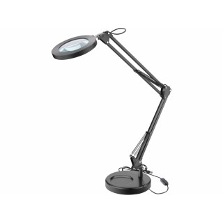 Lampa stolní s LED a lupou, 2400lm, USB napájení, EXTOL LIGHT