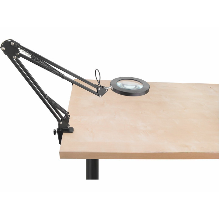 Lampa stolní s LED a lupou, 2400lm, USB napájení, EXTOL LIGHT