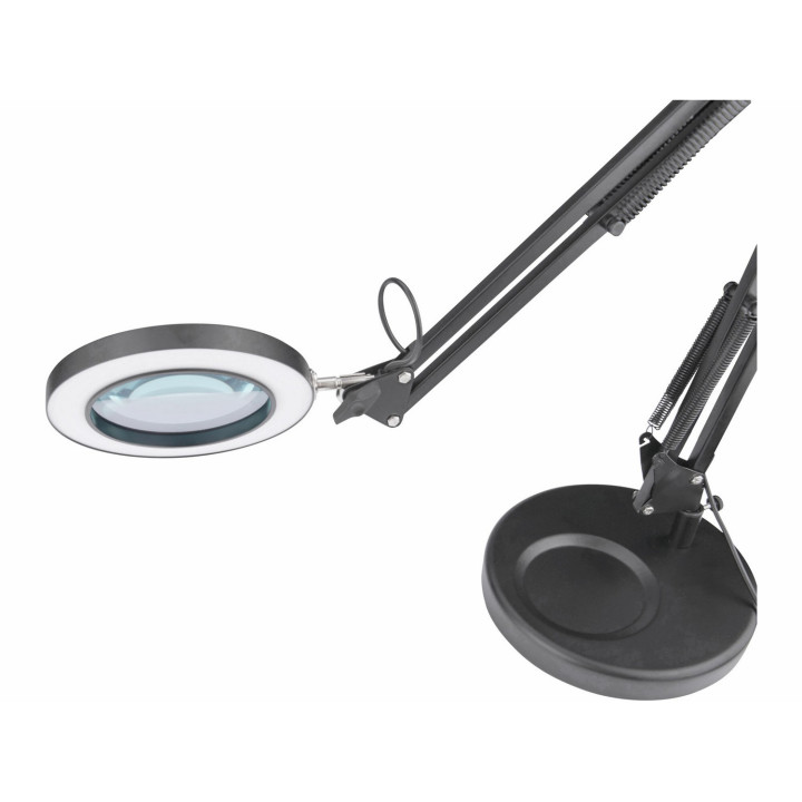 Lampa stolní s LED a lupou, 2400lm, USB napájení, EXTOL LIGHT