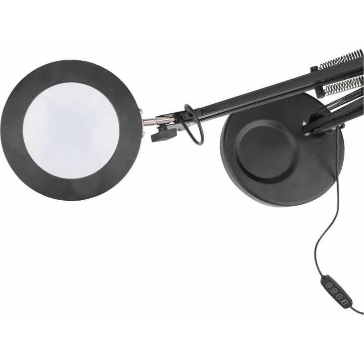 Lampa stolní s LED a lupou, 2400lm, USB napájení, EXTOL LIGHT