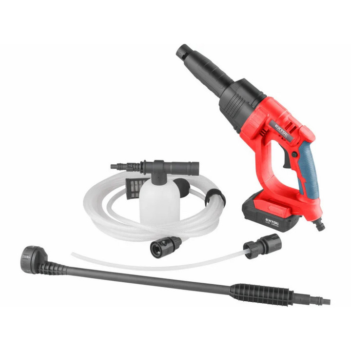 Tlakový čistič akumulátorový, 1x 2Ah Li-ion, 2.4A nabíječka, 120 l/h, 22bar