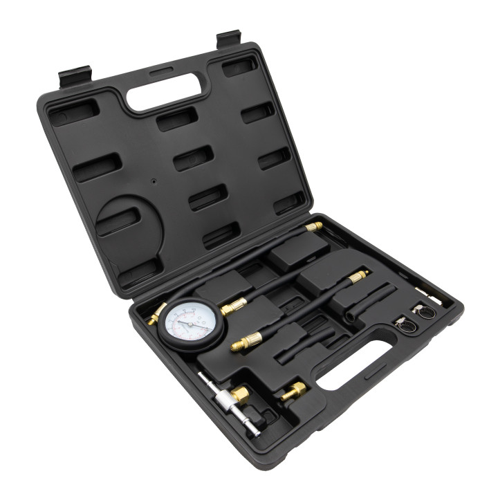 Tlakový tester benzinových vstřikovacích systémů, 0–7 bar, spojky 1/4", 3/8"