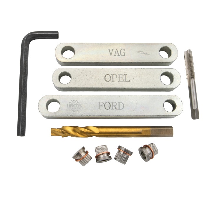 Sada na opravu závitů brzdových třmenů VAG, Opel, Ford, M9x1.25