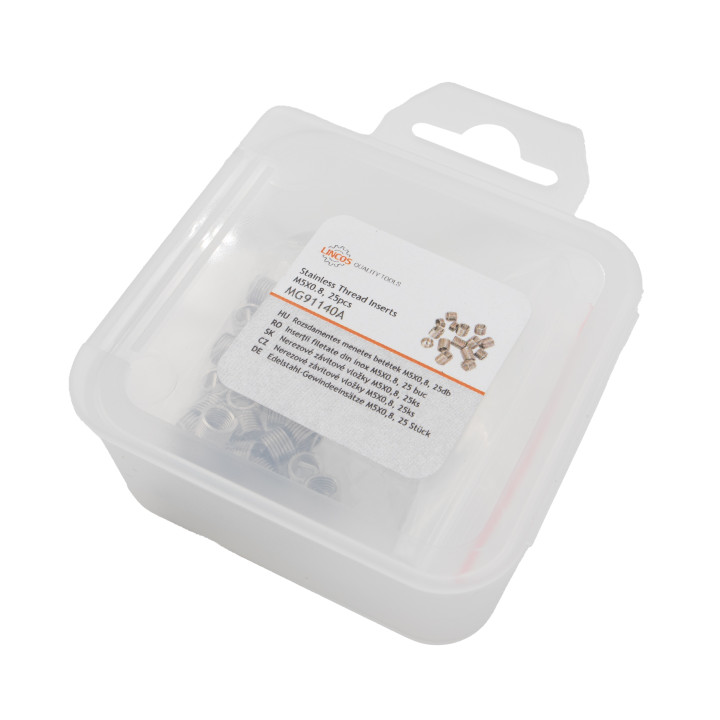 Nerezové závitové vložky M5X0.8, Helicoil, 25ks, helicoil