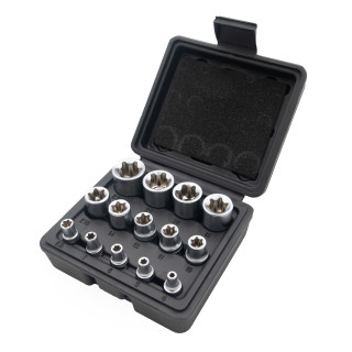 Sada nástrčných hlavic E-Torx, E4-E24, 14ks