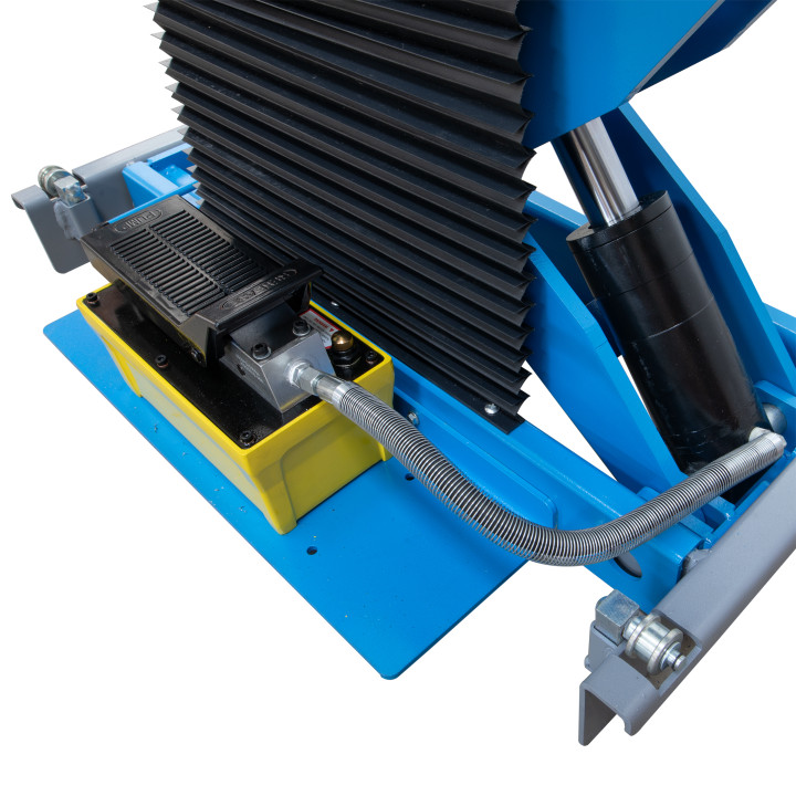 Nůžkový hydraulický přízdvihový zvedák, pneumatická pumpa, nosnost 3t