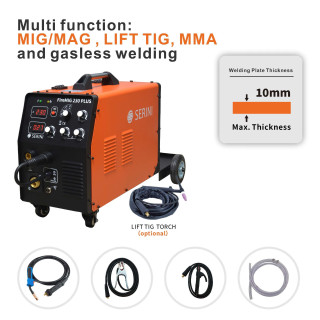 FireMIG 230 PLUS IGBT invertorová svářečka MIG/MAG/MMA/Flux Cored/Lift TIG, 1ph