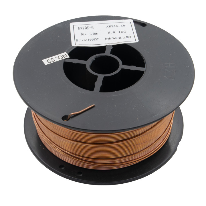 ER70S-6 MIG plný svařovací drát φ1,0 mm / 1 kg / průměr cívky drátu: 100 mm
