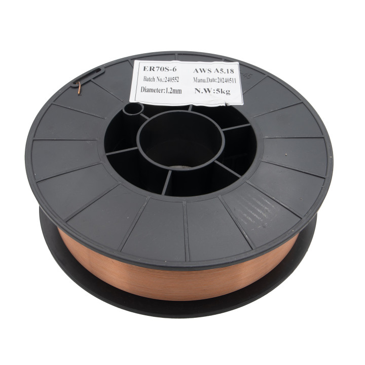 ER70S-6 MIG plný svařovací drát φ1,2 mm / 5 kg / průměr cívky drátu: 200 mm