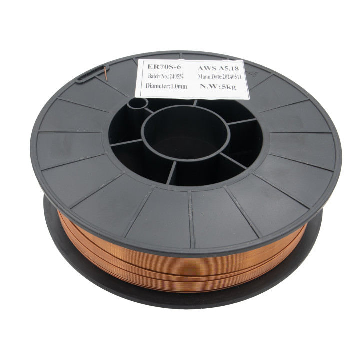 ER70S-6 MIG plný svařovací drát φ1,0 mm / 5 kg / průměr cívky drátu: 200 mm
