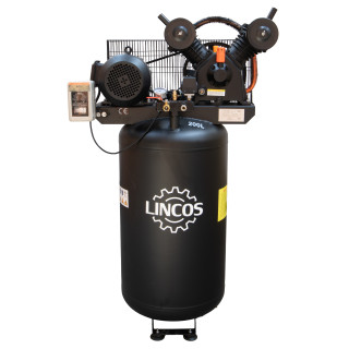 Průmyslový vzduchový kompresor, 200l, 4kW/400V, 10bar, vertikální