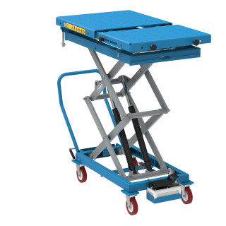Pneumaticko-hydraulický zvedák, zvedací stůl pro baterie elektromobilů, 1.2t