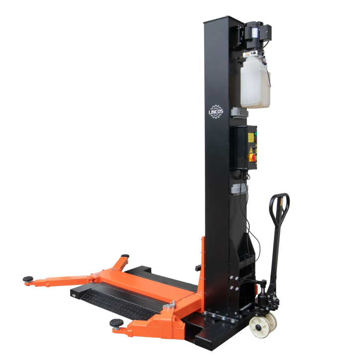 Jednosloupový zvedák 2,8t, odblokování elektrického zámku, 400V