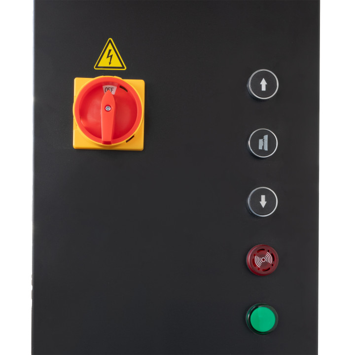 Dvousloupový zvedák s elektrickým odjištěním západek, nosnost 4t, 400V