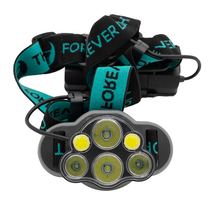 LED čelovka Ultra T6 2x10W + XP-E 2x3W, 500lm, 2x1200mAh Li-Ion