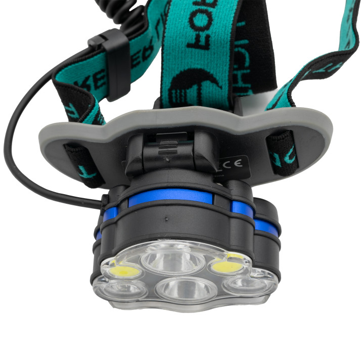 LED čelovka Ultra T6 2x10W + XP-E 2x3W, 500lm, 2x1200mAh Li-Ion