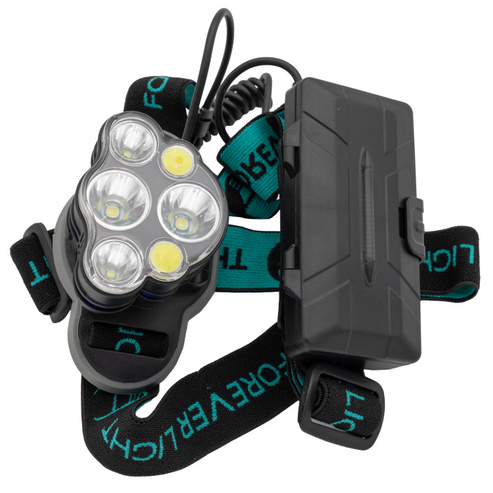 LED čelovka Ultra T6 2x10W + XP-E 2x3W, 500lm, 2x1200mAh Li-Ion