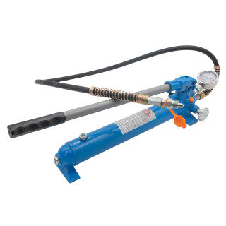 Dvojitá ruční hydraulická pumpa s manometrem, 10t
