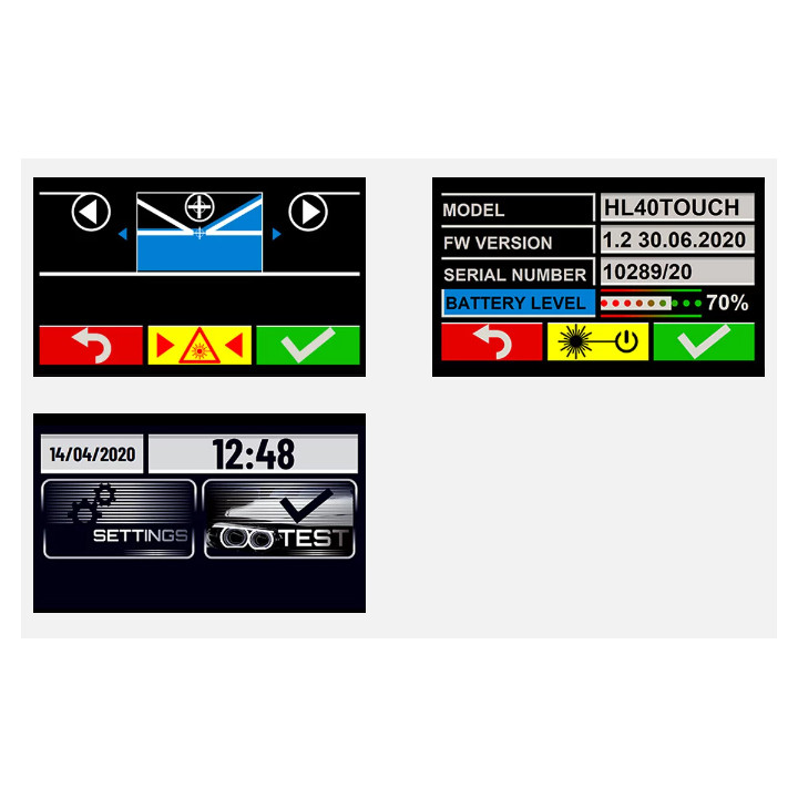Vysokopřesný elektronický regloskop HL 40 XL Touch, Halogen/Xenon/LED
