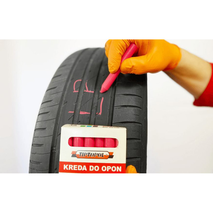 Křída na značkování pneumatik, červená, voděodolná