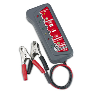 Tester akumulátorů a alternátorů 12V, LED, BTS350