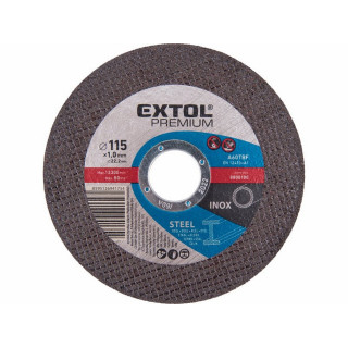 Kotouč řezný na ocel a nerez, 115x1.0mm, EXTOL PREMIUM