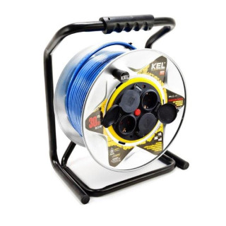 Prodlužovací kabel na ocelovém bubnu, 3x1.5mm2, délka 25m, 3680W