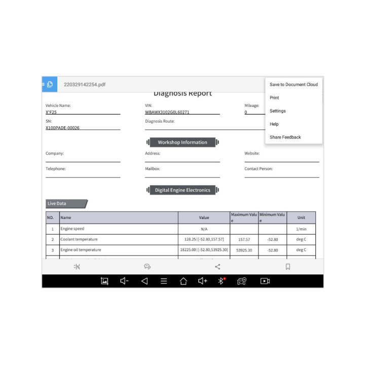OBD 2 klíčový programovací tablet