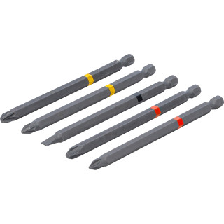 Sada bitů 6,3mm (1/4") pohon, křížový PH, křížový PZ, plochý SL, délka 110mm, 5ks
