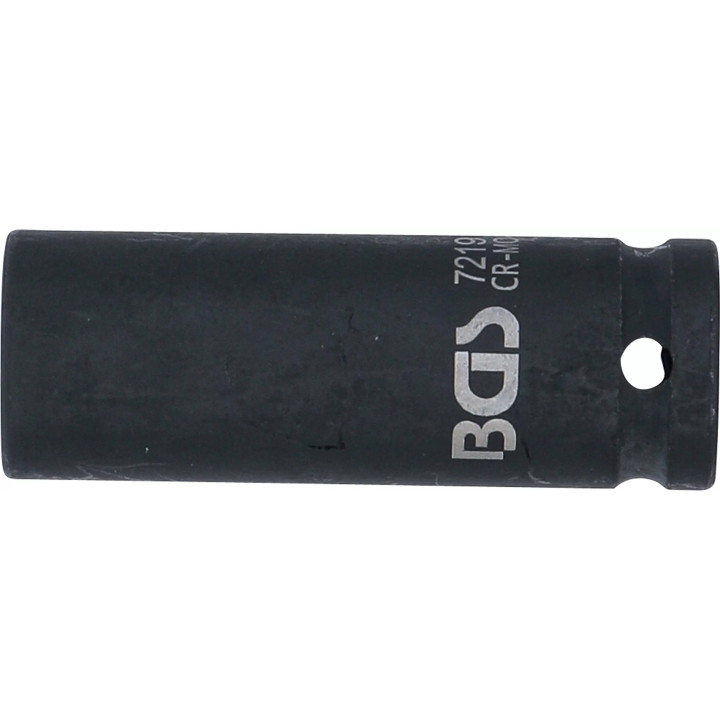 Šestihranná rázová nástrčná hlavice 19 mm, prodloužená, 1/2" pohon