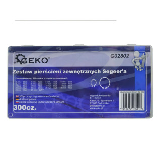 Sada vnějších pojistných kroužků 3-32mm, 300ks