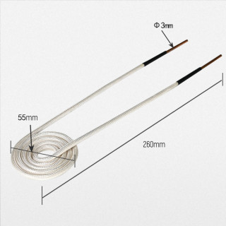 Plochá cívka, pro indukční ohřev, horizontální, délka: 260 mm, 55 mm