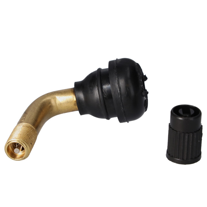 Zahnutý bezdušový ventil TR 70 pro motocykly - 11.5mm