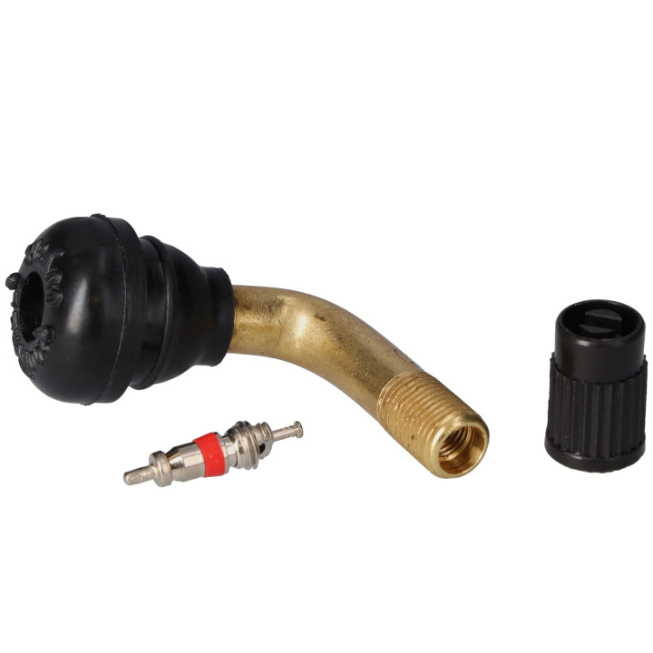 Zahnutý bezdušový ventil TR 70 pro motocykly - 11.5mm