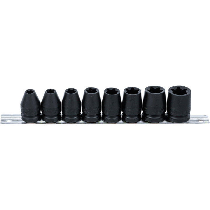 Sada rázových hlavic E-Star, 1/2", E10–E24 mm, 8 ks