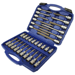 Sada 1/2" prodloužených hlavic Torx, 32-dílná