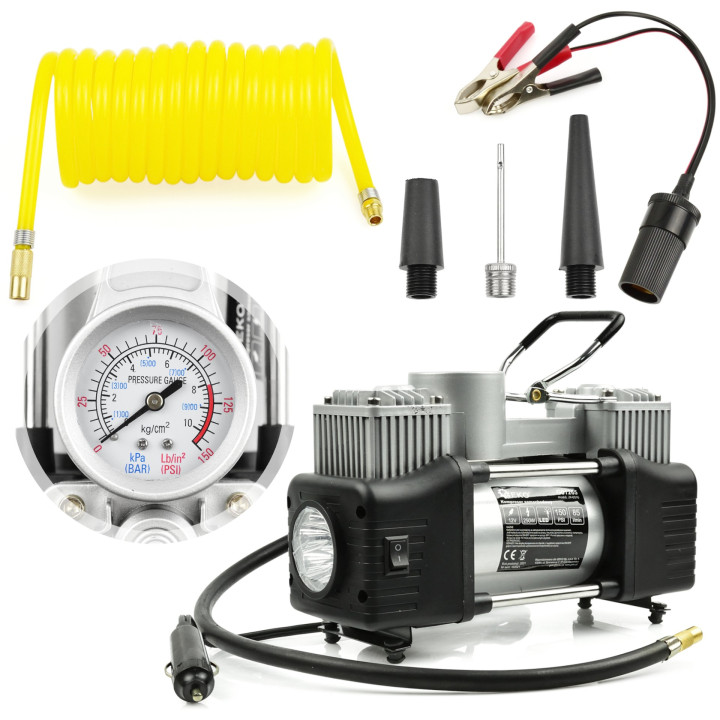 Vzduchový kompresor, 12-13,5V, 250W