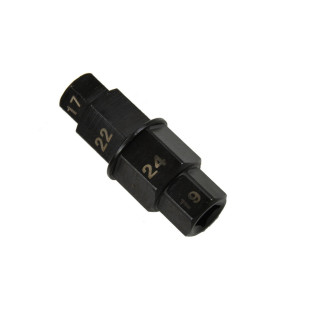 Šestihranný klíč pro nápravy motocyklů, 17, 19, 22, 24mm