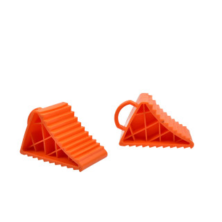 Klíny pod kola auta, žebrované, plast, 2ks