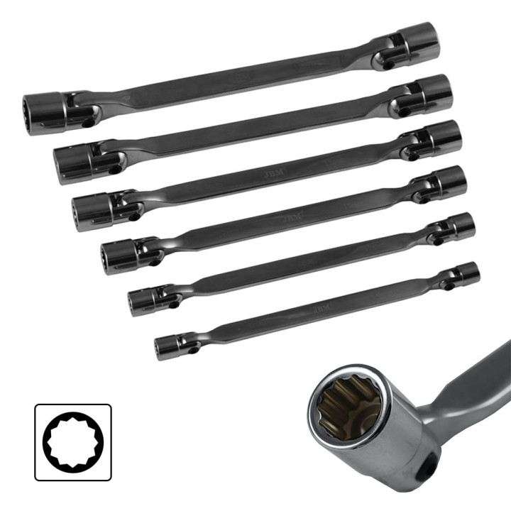 Sada oboustranných nástrčných klíčů, 8-19mm, 6ks