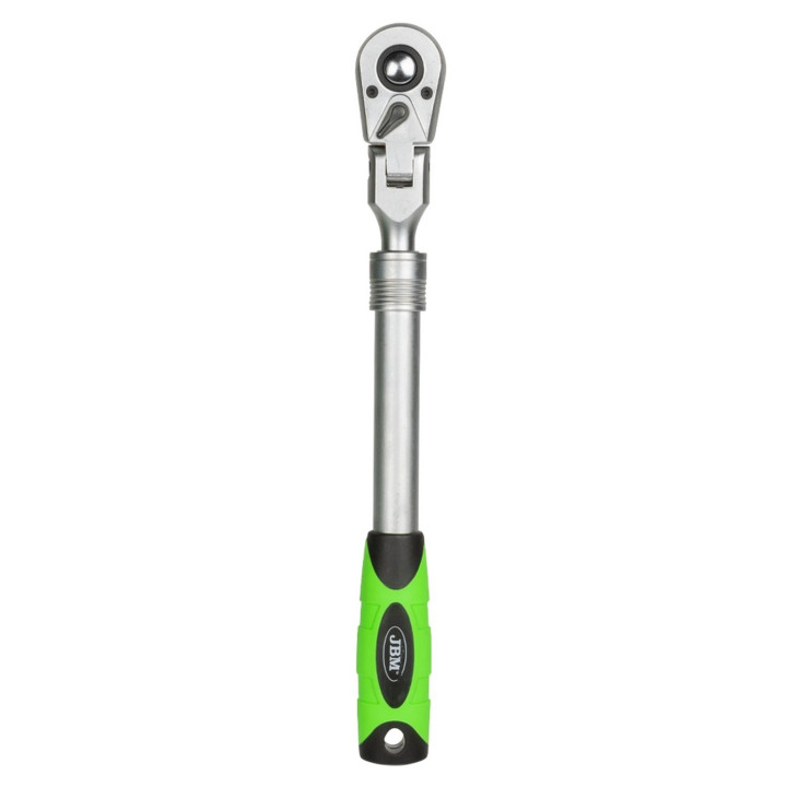 1/2” teleskopická ráčna s kloubovou hlavou, 72-zubová, délka 350-490mm